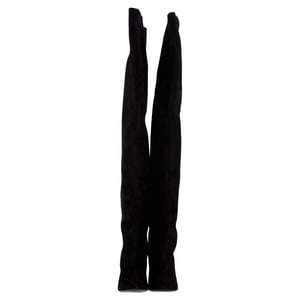 Alaïa Over The Knee Boots in Black Suede