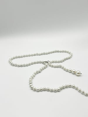 Pearl Chain Belt In Silver