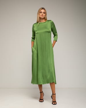 Oversized zijden jurk