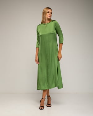 Oversized zijden jurk