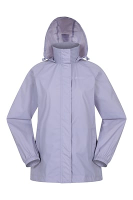 'Pakka' Women's Packable Jacket Waterproof Breathable Adjustable Hood Rain Coat Lilac