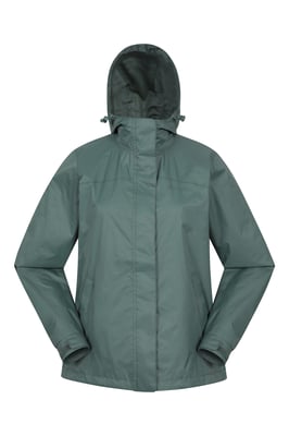 'Torrent' Women's Waterproof Jacket with Adjustable Hood & Cuffs Long Sleeve Trekking Raincoat Olive