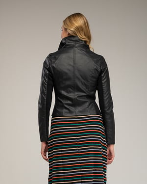 Metallisch perfecto-stijl jasje