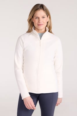 'Raso' Women's Fleece Jacket Full Zip Soft Touch Warm Outdoors Layer Breathable Gilet Beige