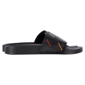 Balenciaga Logotyp Pool Sandaler i Svart Gummi