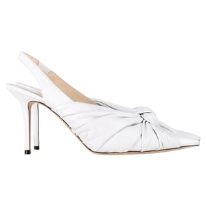 Jimmy Choo Annabell Slingback Sandals in White Leather