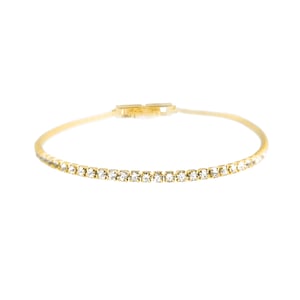 Luxenter Briljant Zirkonia armband afgewerkt in 18K geel goud - Kayla