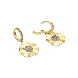 Luxenter Oorbellen met Glimmende Zirkonia 18k goud afwerking - Delim