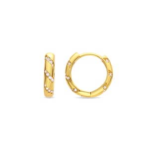 Luxenter Örhängen med Glansig Zirkonia 18K guldfinish - Lionvi