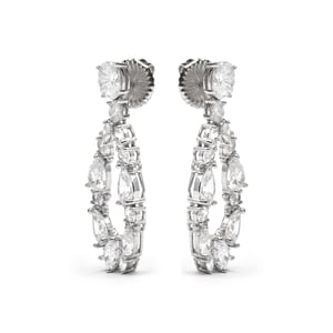 Luxenter 925 Sterling Zilver en Rhodium Plated Briljant Zirkonia Oorbellen - Madne