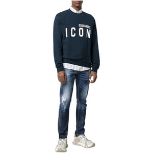 Dsquared2 Mens Sweatshirt Icon Pullover Crew Neck Jumper Cotton Plain Cool Fit