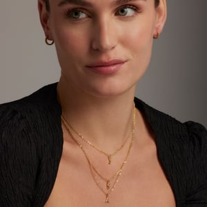 Luxenter Halsband med Glittrande Zirkonia 18k Guldplätering - Alfabet