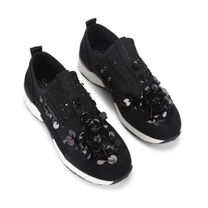 Carvela Suede Fabric Tempo Flower Sneakers