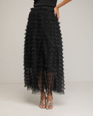 Lange rok met tule ruffles