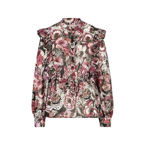 Studio Anneloes 06388 dieke crepe flower blouse ecru dessin