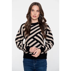 Geisha pullover stripes 54570-29 720 sand black