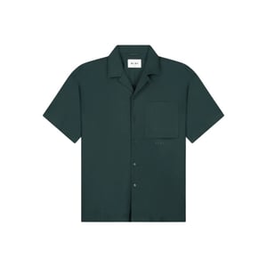 Olaf Hussein Linen camp shirt ss korte mouw overhemden m200301