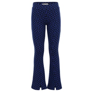 Looxs Revolution Flared broek jaquard blue hearts voor meisjes in de kleur