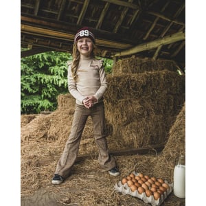 Looxs Revolution Flared broek rib jersey mini leopard voor meisjes in de kleur