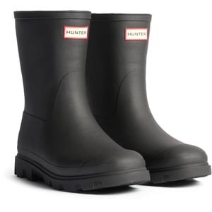 Hunter Downpour Korte Geïsoleerde Rubberlaarzen Voor Dames Zwarte Wellingtonlaarzen