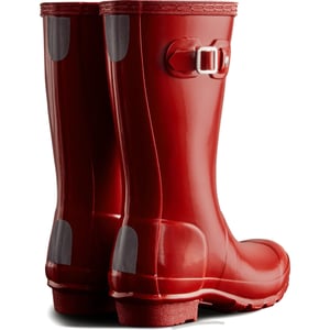 Hunter Junior Originals Glanzende Rubber Kinder Wellingtonlaarzen Military Rood
