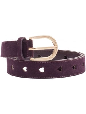 Fabienne Chapot Cut it out heart belt aubergine