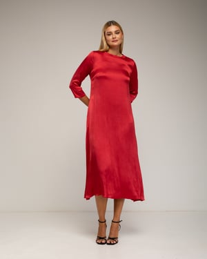 Oversized zijden jurk