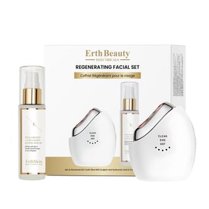 REGENERANDE ANSIKTSSET (AVANCERAD LED UNGDOMSGLANS EMS SKULPTÖR + HA SERUM 60ML)