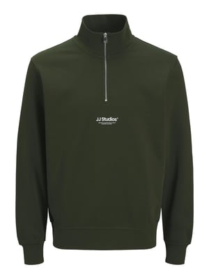 Jack & Jones Mens Sweatshirts 1/4 Zip High Neck Long Sleeve