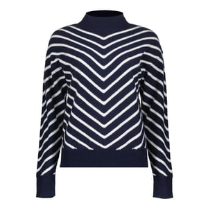Geisha 54504-10 675 pull stripes turtleneck navy/offwhite