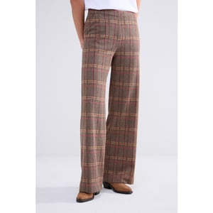 Summum 4s2676-30641 wide leg pants check jacquard