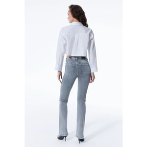 Cup of Joe Ultra high waist flare; %92 co-%6 pes-%2 ea; 92; denim grey denim