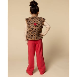 Looxs Revolution Oversized gilet teddy leopard voor meisjes in de kleur
