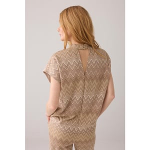 Summum 3s5088-30661 cap sleeve top zig zag jacquar