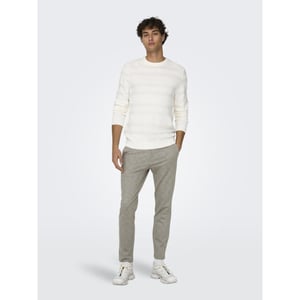 Only & Sons Onsmark slim check 020919 pant noos zand dessin