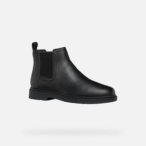Geox Spherica EC1 C Tumble Leather Men's Black Boots