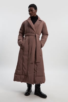 Clean Padded Belted Midi Coat