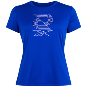 Reebok SW Graphic Womens Blue Running Top