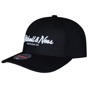 Mitchell & Ness Branded Pinscript Classic Black Cap