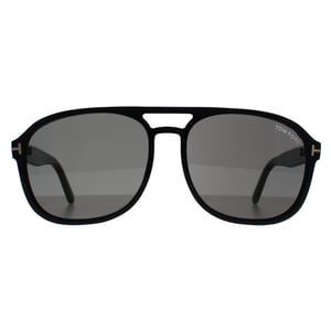 Tom Ford Aviator Mens Shiny Black Dark Grey Rosco FT1022