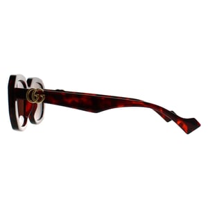 Gucci Rectangle Womens Shiny Dark Havana Brown GG1535S