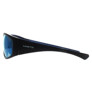 Arnette Wrap Mens Matte Black Blue Mirror Polarized AN4331 Ilum