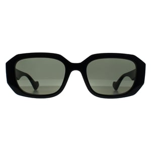 Gucci Rectangle Womens Shiny Black Grey Light Mirror GG1535S