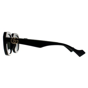Gucci Rectangle Womens Shiny Black Grey Light Mirror GG1535S