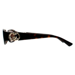 Gucci Oval Womens Shiny Dark Havana Dark Brown GG1660S