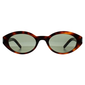 Saint Laurent Oval Womens Havana Green SL567