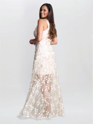 Zafira Floral Applique Dress
