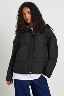Square Quilted Puffer Jacket