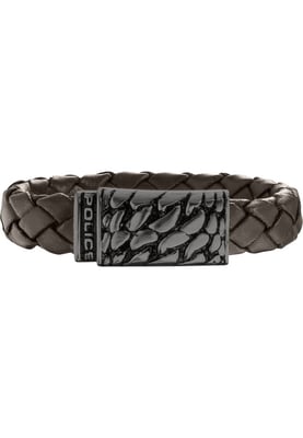 Police 25729BLC-02-L Mens Alligator Bracelet