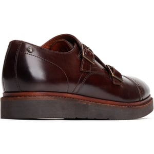 Base London Knight Leren Heren Bruin Dubbele Monk Schoenen